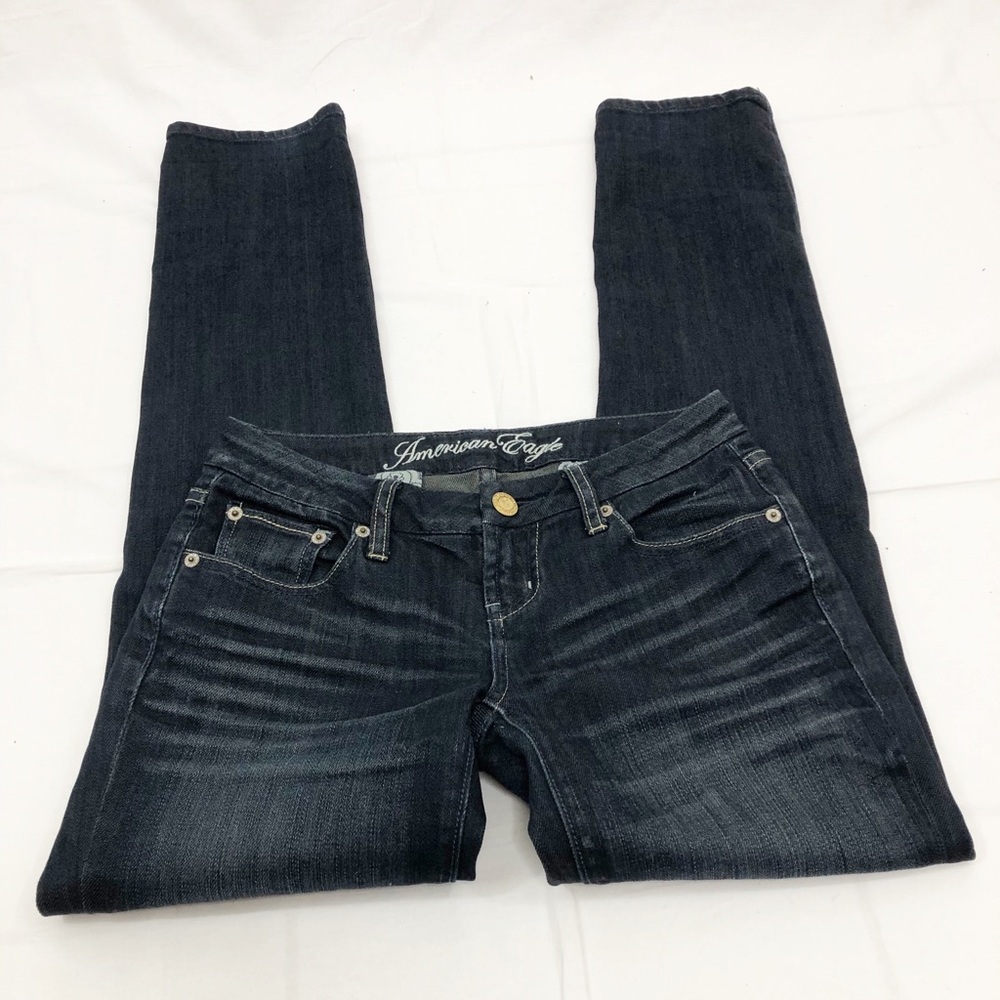 American Eagle Live Your Life Straight Jeans, Size 0, Blue